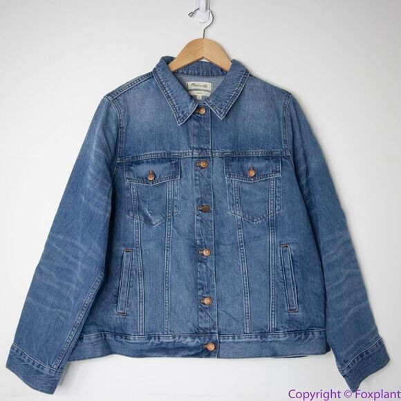 NEW Madewell The Jean Jacket in Pinter Wash, 3X - Picture 5 of 16